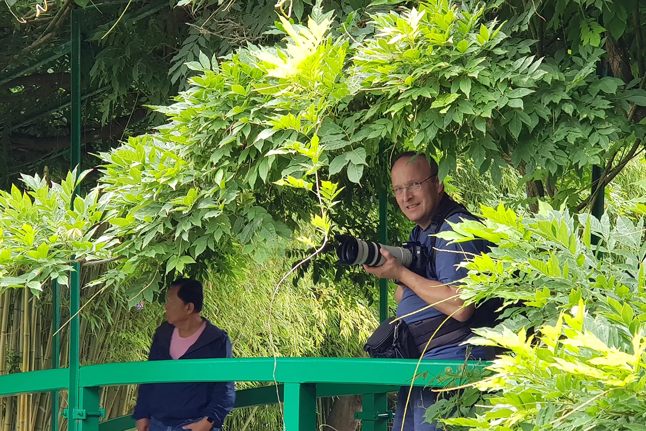 Gauthier Fabri sur le pont japonais